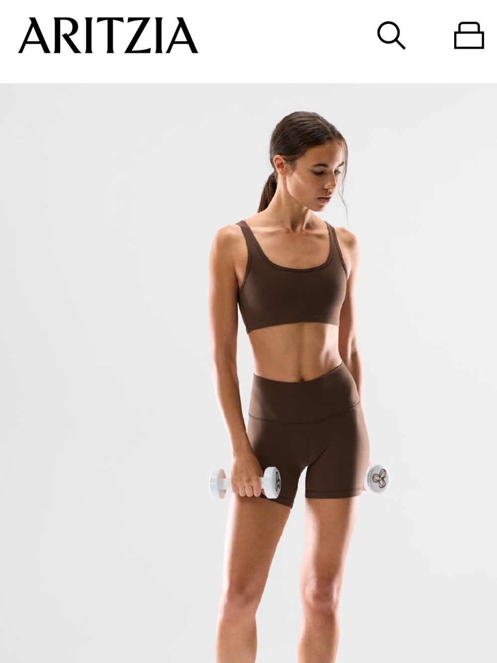 Aritzia Holden Butter Mini Bra Top Size Small Rich Mocha Espresso Brown NWT!!